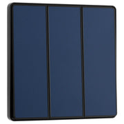 BG Electrical Evolve Matt Blue - Triple, 2 way switch, edge rocker