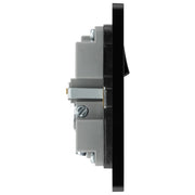 BG Electrical Evolve Matt Blue - Single, switched, single pole, with 1 x USB A + 1 x USB C