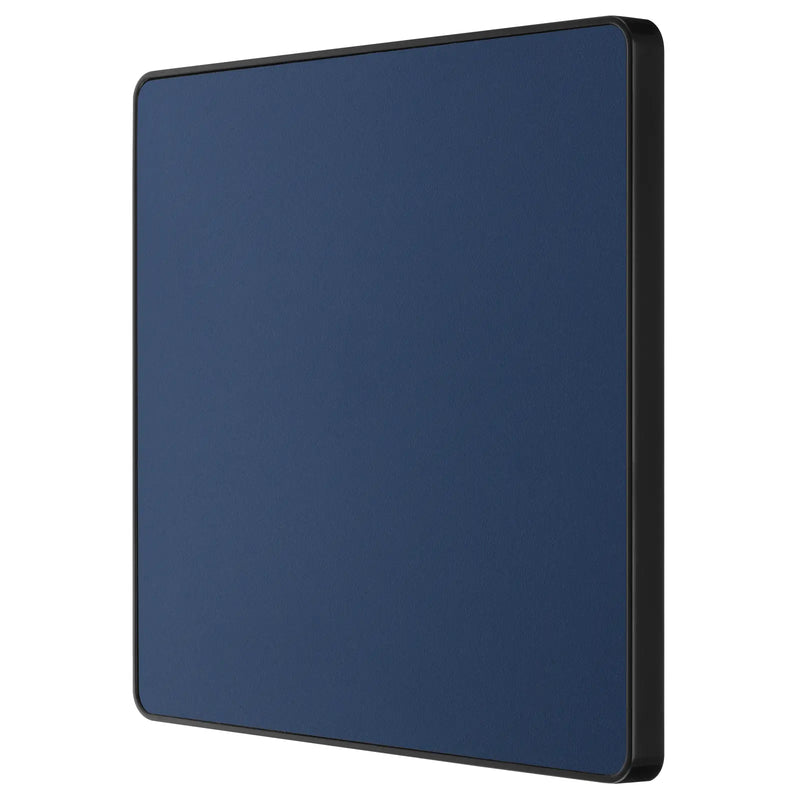 BG Electrical Evolve Matt Blue - Single, blank plate