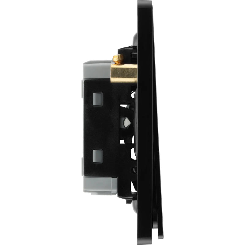 BG Electrical Evolve Matt Grey - Double, 2 way switch, edge rocker