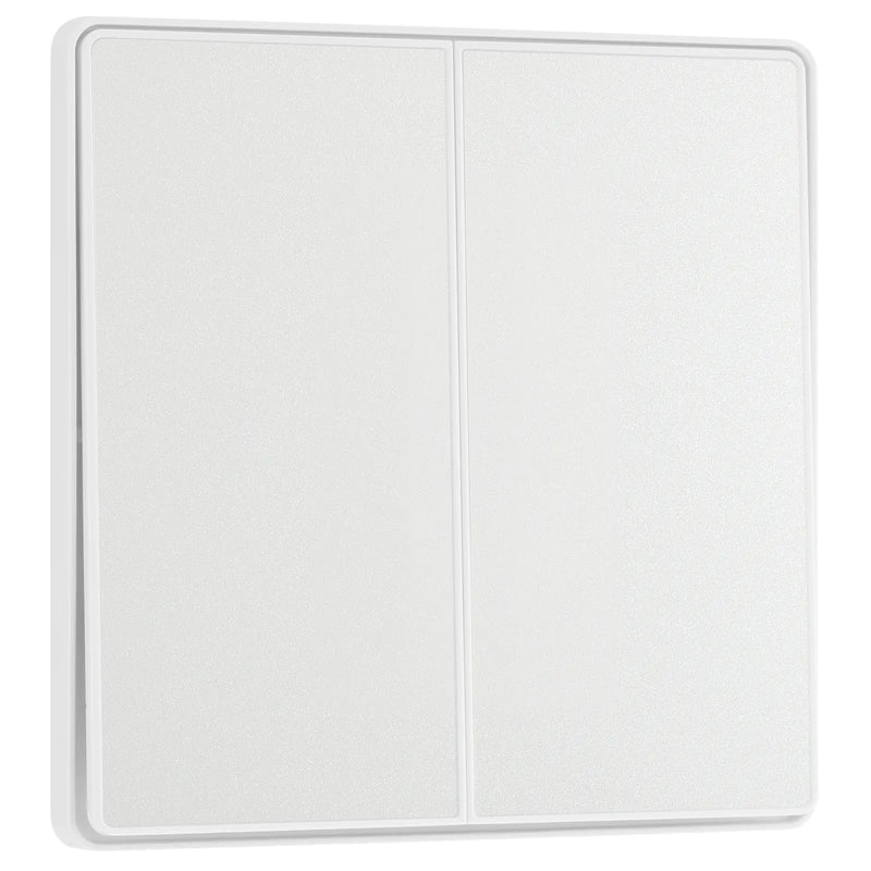 BG Electrical Evolve Pearlescent White - Double, 2 way switch, edge rocker