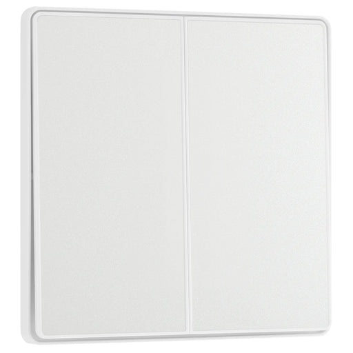 BG Electrical Evolve Pearlescent White - Double, 2 way switch, edge rocker