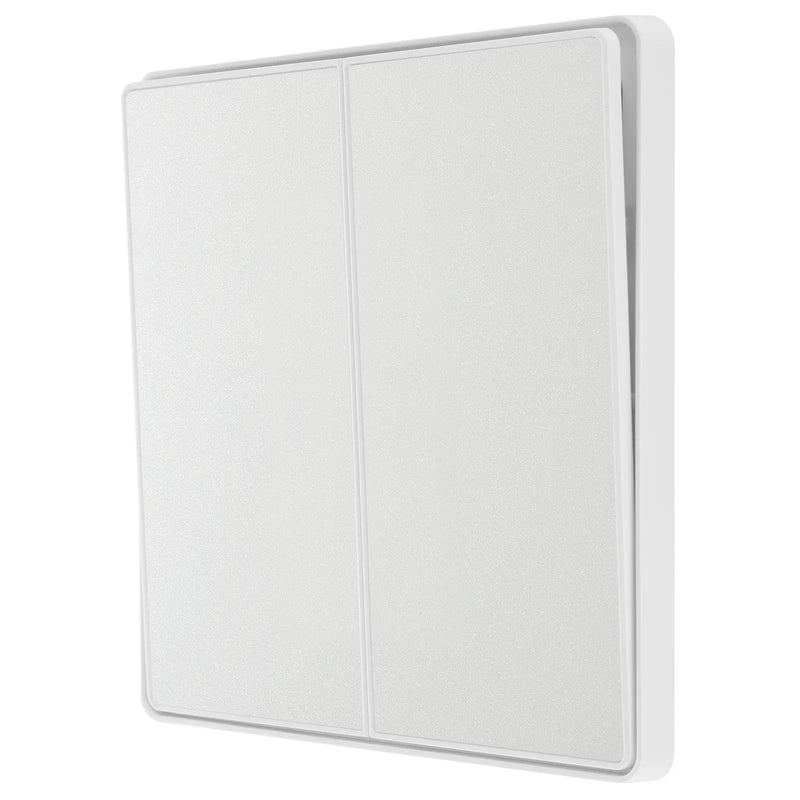 BG Electrical Evolve Pearlescent White - Double, 2 way switch, edge rocker