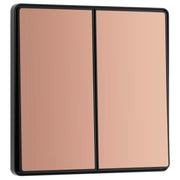 BG Electrical Evolve Polished Copper - Double, 2 way switch, edge rocker