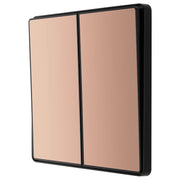 BG Electrical Evolve Polished Copper - Double, 2 way switch, edge rocker