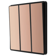 BG Electrical Evolve Polished Copper - Triple, 2 way switch, edge rocker
