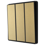 BG Electrical Evolve Satin Brass - Triple, 2 way switch, edge rocker