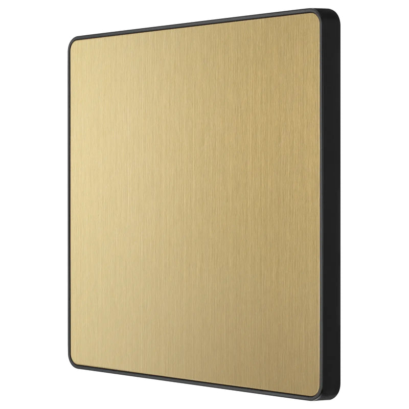 BG Electrical Evolve Satin Brass - Single, blank plate