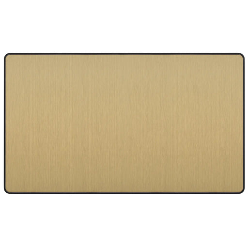BG Electrical Evolve Satin Brass - Double, blank plate