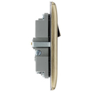 BG Electrical Nexus Metal Antique Brass - Single, switched, single pole, with 1 x USB A + 1 x USB C