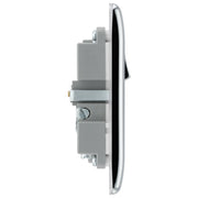 BG Electrical Nexus Metal Polished Chrome - Single, switched, single pole, with 1 x USB A + 1 x USB C