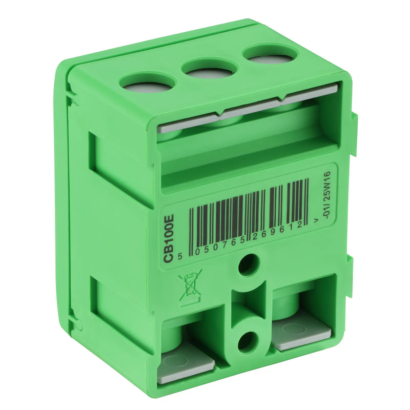 BG Circuit Protection Cp Connectors - 100A 5 Way Connector Block - Earth - Green