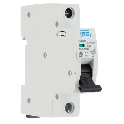 BG Circuit Protection MCB - Bidirectional 10A, B Curve, MCB, Single Pole, 6kA,1 module