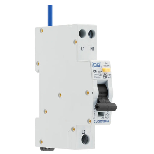 BG Circuit Protection RCBO - Bidirectional 6A C Curve RCBO Type A 2P 1 Module