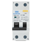 BG Circuit Protection RCBO - Bidirectional 25A C Curve RCBO Type F 2P