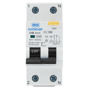 BG Circuit Protection RCBO - Bidirectional 40A C Curve RCBO Type F 2P
