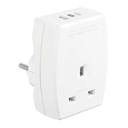 Masterplug Travel - 2 x USB A + C 10.5W, White