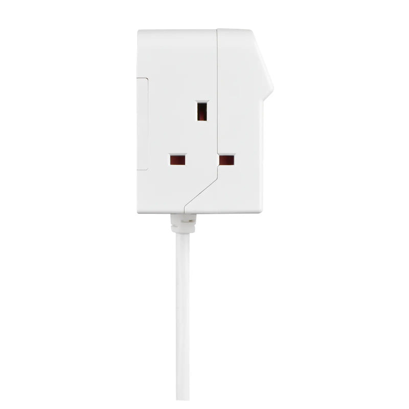 Masterplug USB - 3 Sockets, 2m, 2 x USB A + C 10.5W, 13A, White
