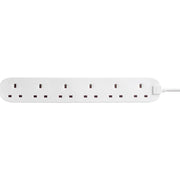 Masterplug Basic - 6 Sockets, 1m, 13A, White