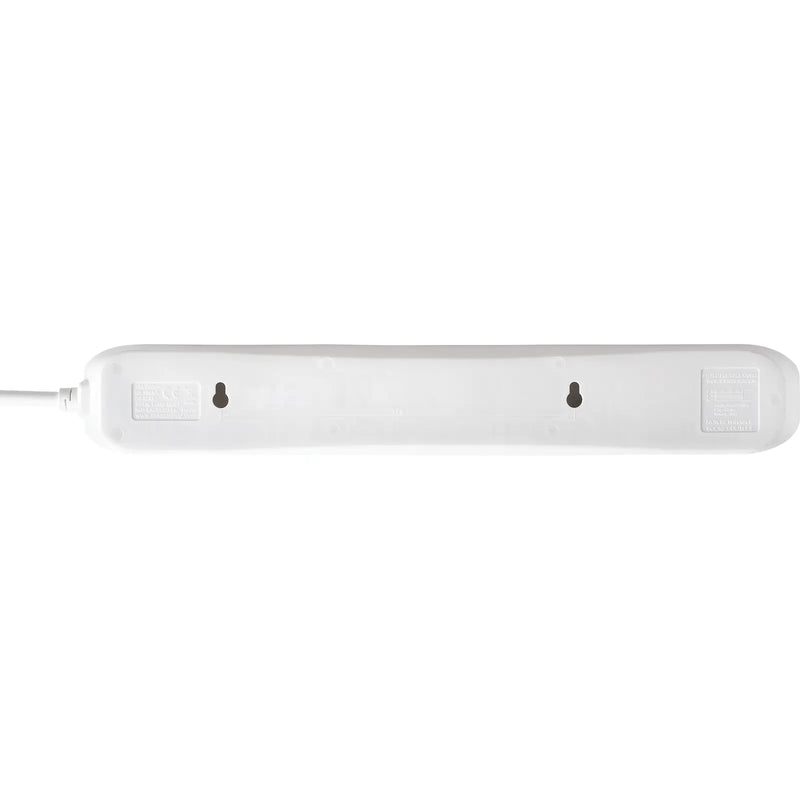 Masterplug Basic - 6 Sockets, 1m, 13A, White