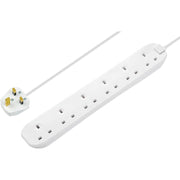 Masterplug Basic - 6 Sockets, 2m, 13A, White