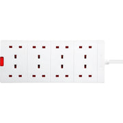 Masterplug Basic - 8 Sockets, 2m, 13A, White