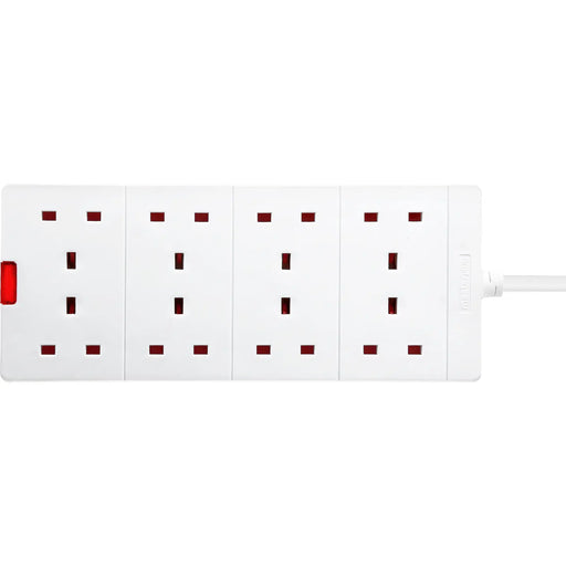 Masterplug Basic - 8 Sockets, 2m, 13A, White
