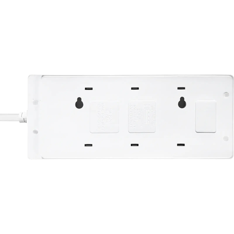 Masterplug Basic - 8 Sockets, 2m, 13A, White