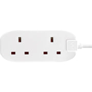 Masterplug Basic - 2 Sockets, 5m, 13A, White