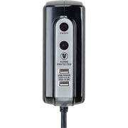 Masterplug High Gloss USB - 2 x USB A, 4 Sockets, 2m, 13A, Gloss Black