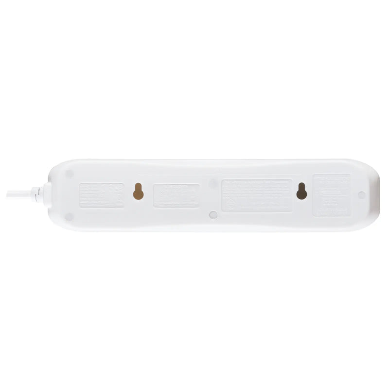 Masterplug Surge - 4 Sockets, 4m, 13A, White