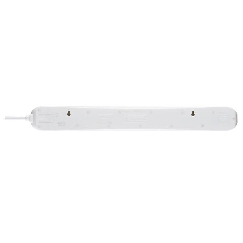 Masterplug Surge - 6 Sockets, 2m, 13A, White