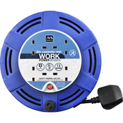 Masterplug Work - 8m, 4 Sockets, 13A, Blue