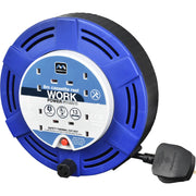 Masterplug Work - 8m, 4 Sockets, 13A, Blue