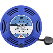 Masterplug Work - 12m, 4 Sockets, 13A, Blue