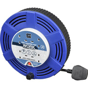 Masterplug Work - 12m, 4 Sockets, 13A, Blue