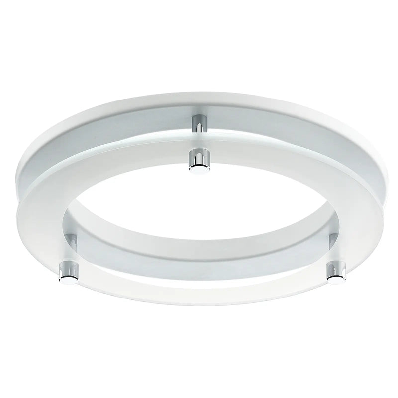Luceco Platinum Mini white frosted drop glass ring
