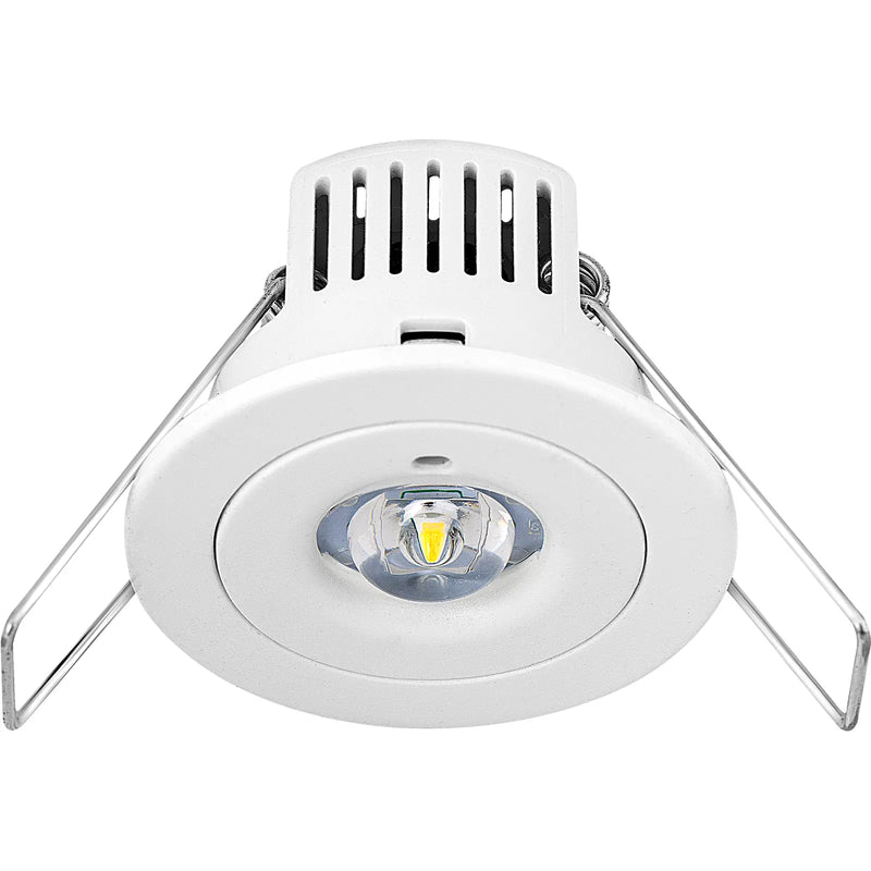Luceco Standard Recessed - Tempus emergency downlight recessed 120 lumens with open area optic