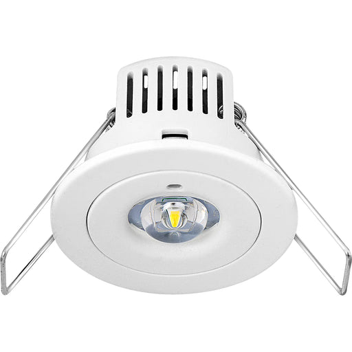 Luceco Standard Recessed - Tempus emergency downlight recessed 120 lumens with corridor optic