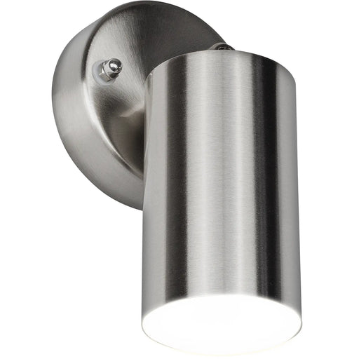 Luceco Stainless Steel - Stainless steel single head adjustable wall light 300 lumens warm white colour temp