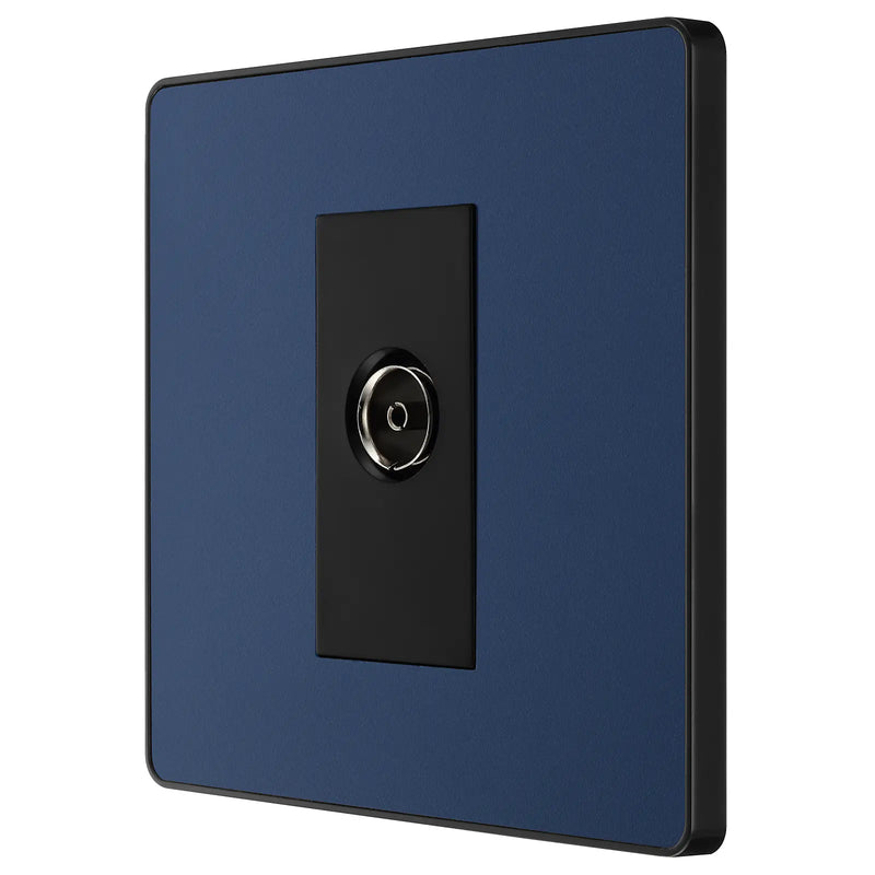 BG Electrical Evolve Matt Blue - Single, co-axial