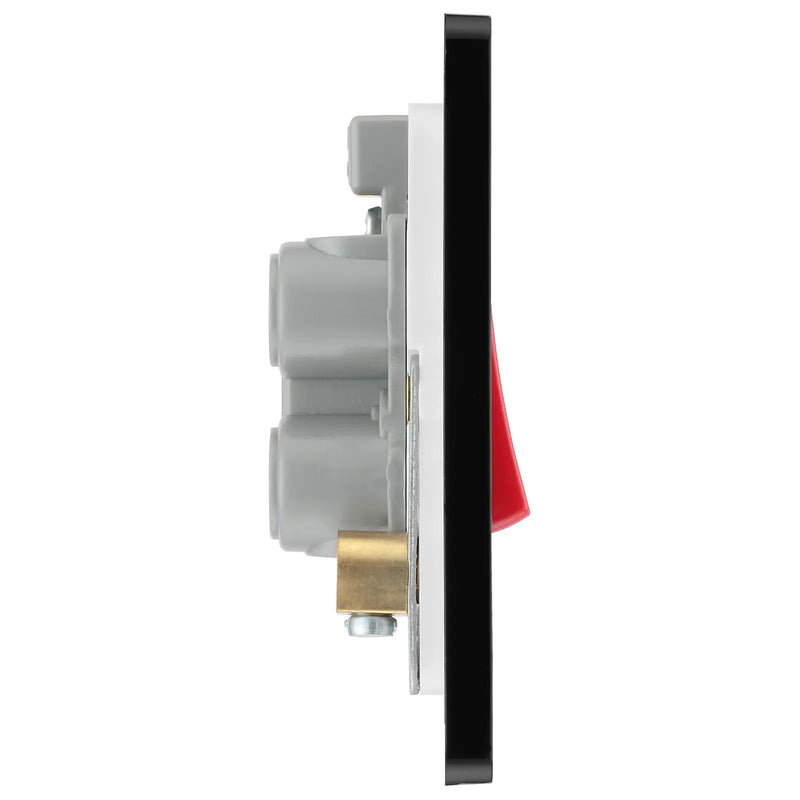 BG Electrical Evolve Matt Blue - 45A, double pole, single plate, with indicator