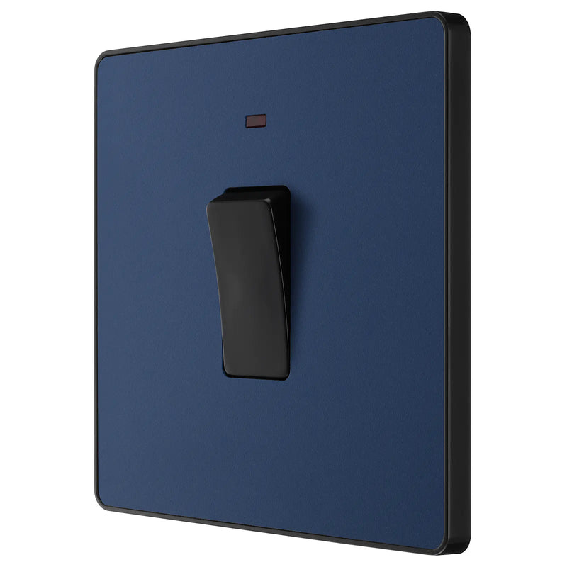 BG Electrical Evolve Matt Blue - 20A, double pole, with indicator