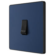 BG Electrical Evolve Matt Blue - Single, bell push switch