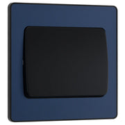 BG Electrical Evolve Matt Blue - Single, 2 way switch, wide rocker