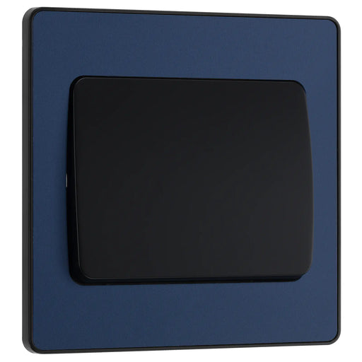 BG Electrical Evolve Matt Blue - Single, 2 way switch, wide rocker