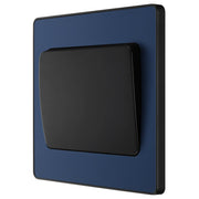 BG Electrical Evolve Matt Blue - Single, 2 way switch, wide rocker