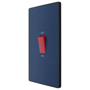 BG Electrical Evolve Matt Blue - 45A, double pole, large plate, with indicator