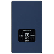 BG Electrical Evolve Matt Blue - 115/240V dual voltage shaver socket
