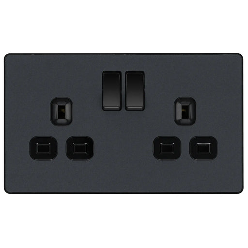 BG Electrical Evolve Matt Grey - Double, switched, single pole